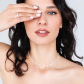 Colier perle naturale albe si argint DiAmanti 224-100-G